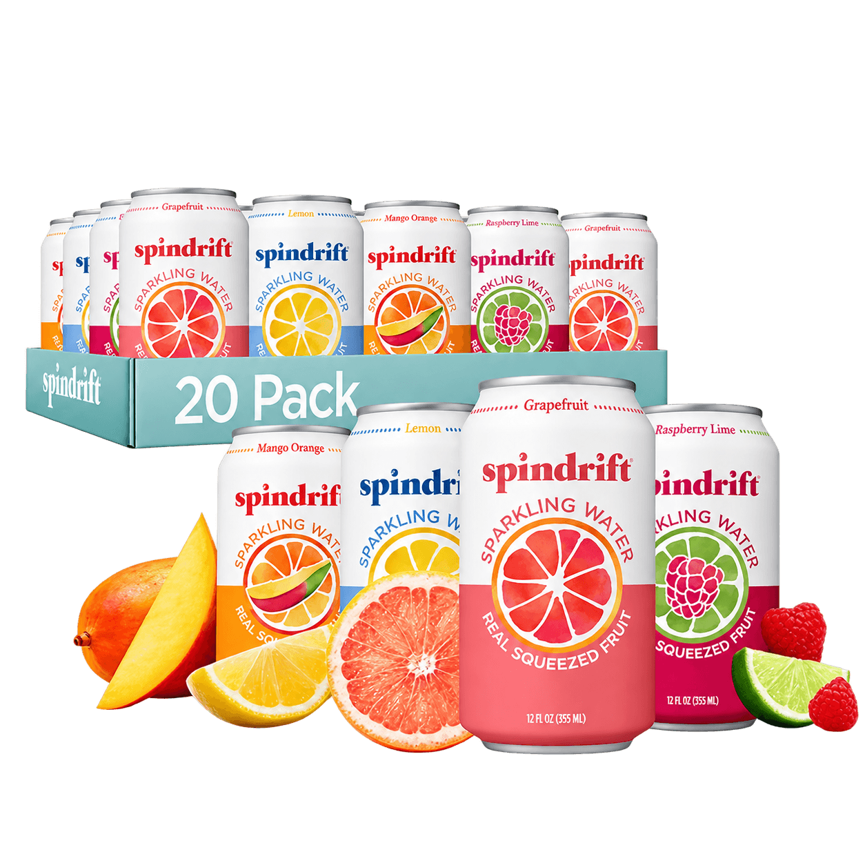 Spindrift Sparkling Water Variety Packs, 12 fl oz Cans