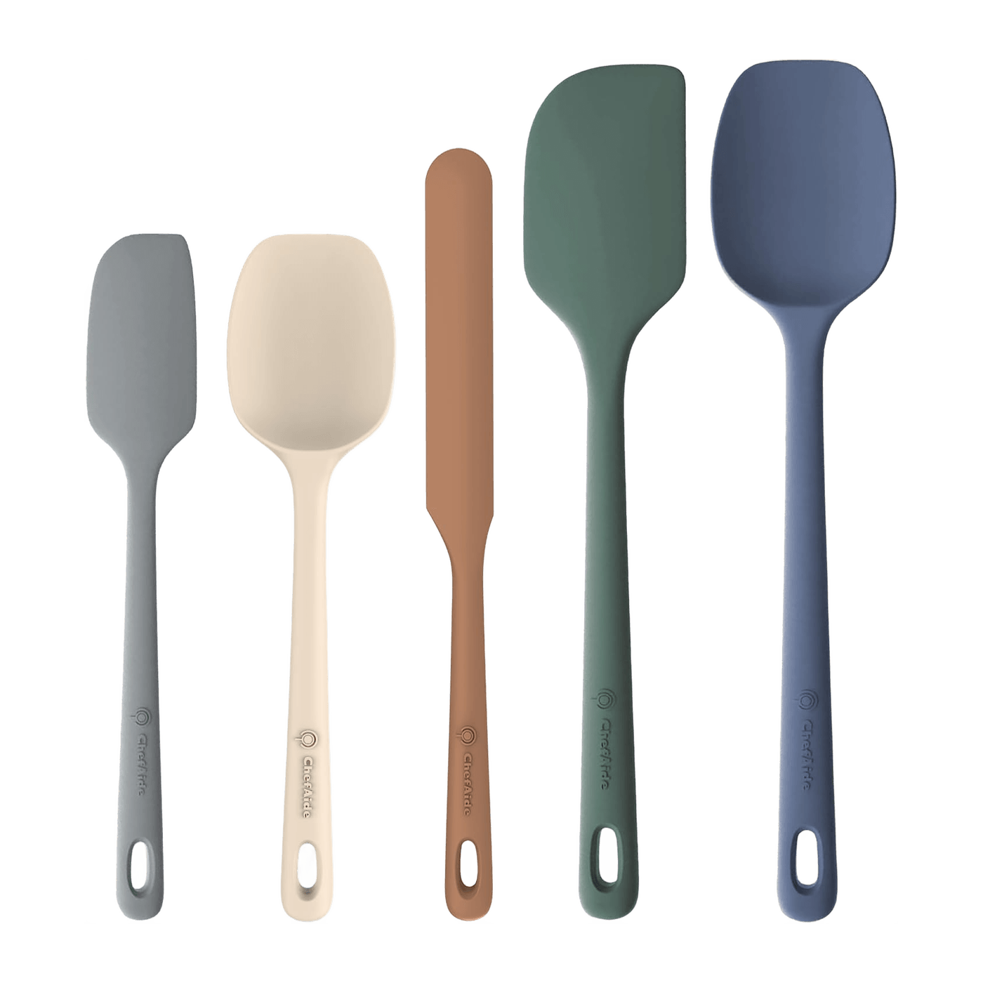 ChefAide Silicone Spatulas, 5 Piece Set (Demo)