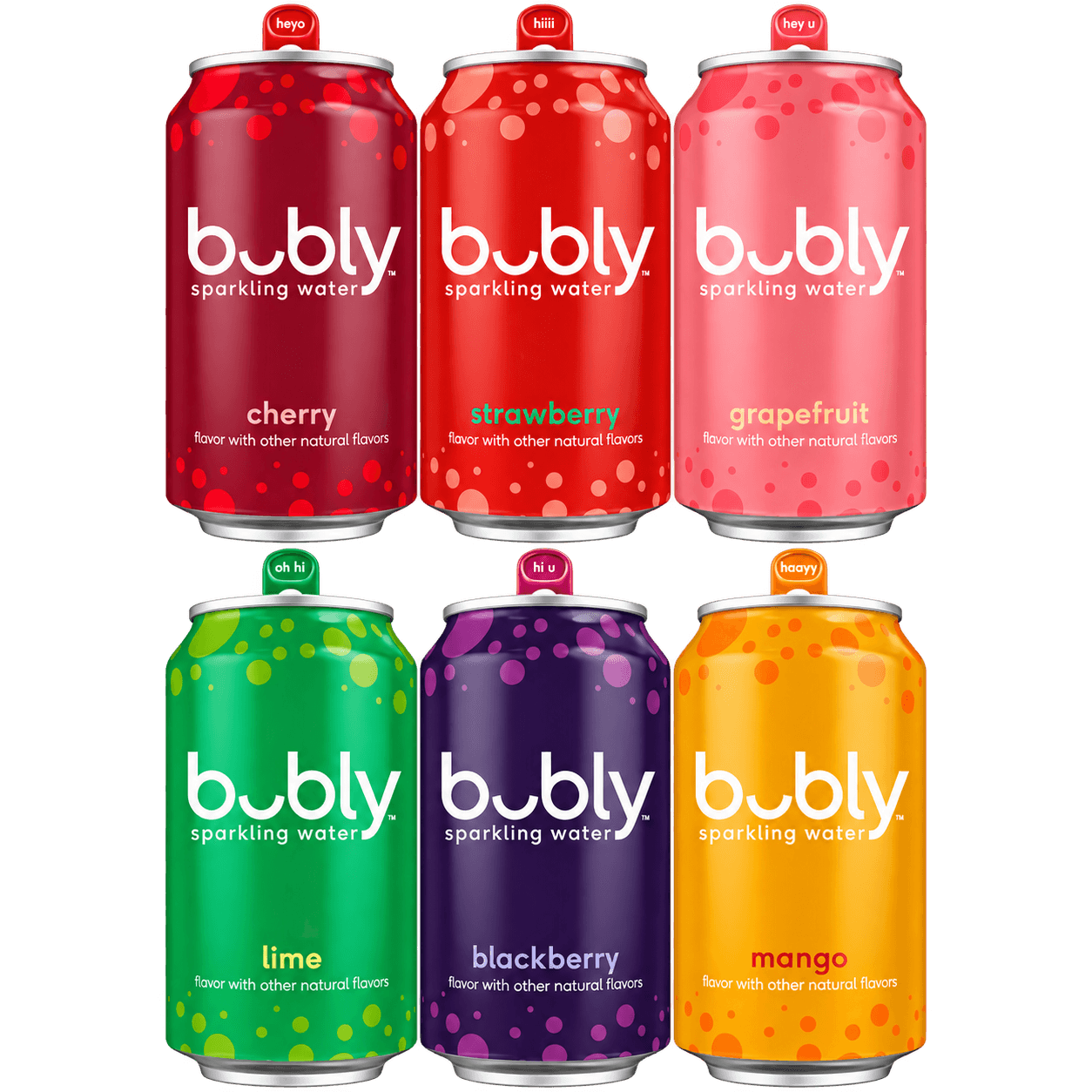 bubly Sparkling Water Variety Packs, 12 fl oz Cans, 18 Count