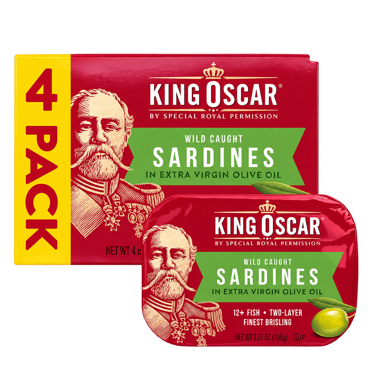 King Oscar Wild Caught Brisling Sardines, 3.75 oz Cans (Demo)